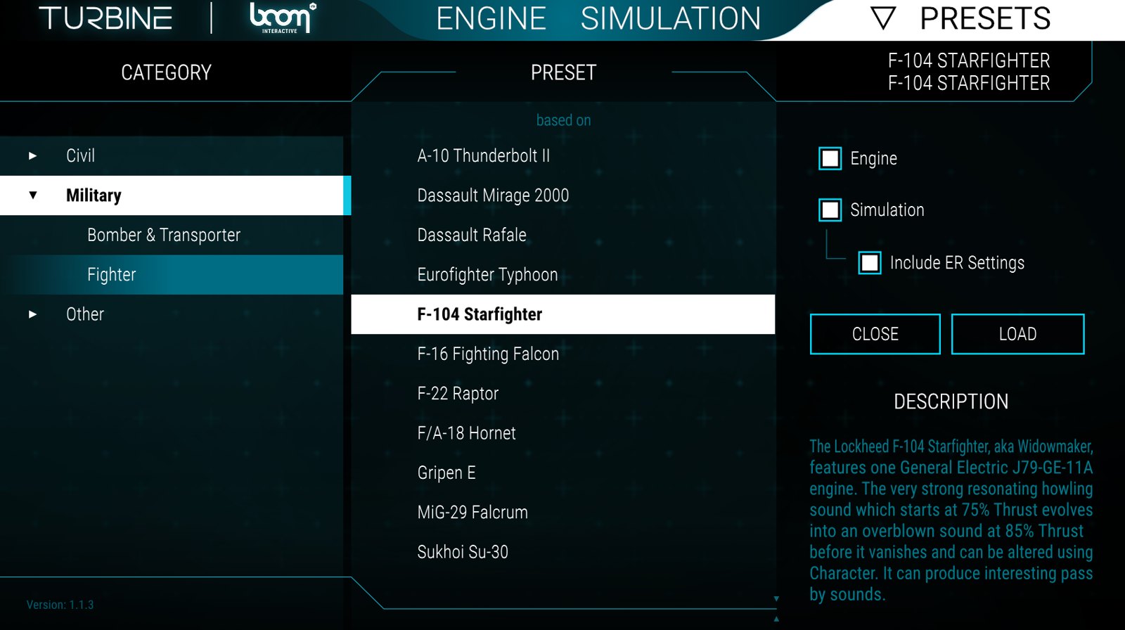 PRESETS browser